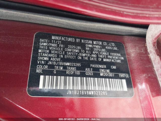 JN1BJ1BV8MW323285 Nissan Rogue Sport Sv Fwd Xtronic Cvt