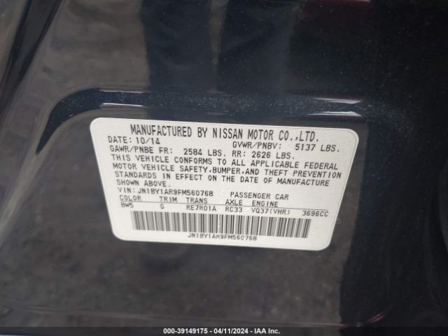 JN1BY1AR9FM560768 Infiniti Q70 3.7x