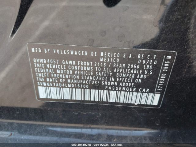 3VWG57AU4LM016100 Volkswagen Golf 1.4t Tsi