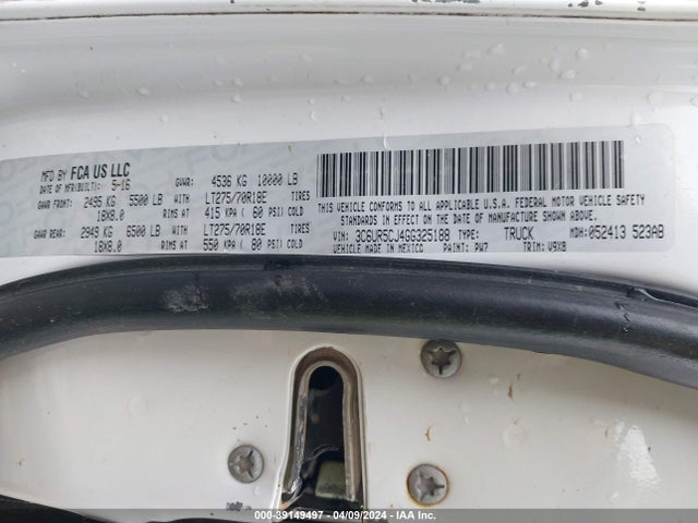 3C6UR5CJ4GG325188 RAM 2500 Tradesman