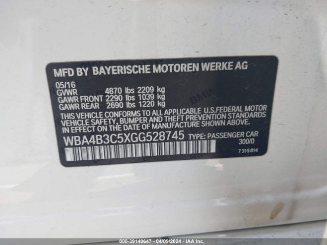 WBA4B3C5XGG528745 BMW 435i Gran Coupe Xdrive