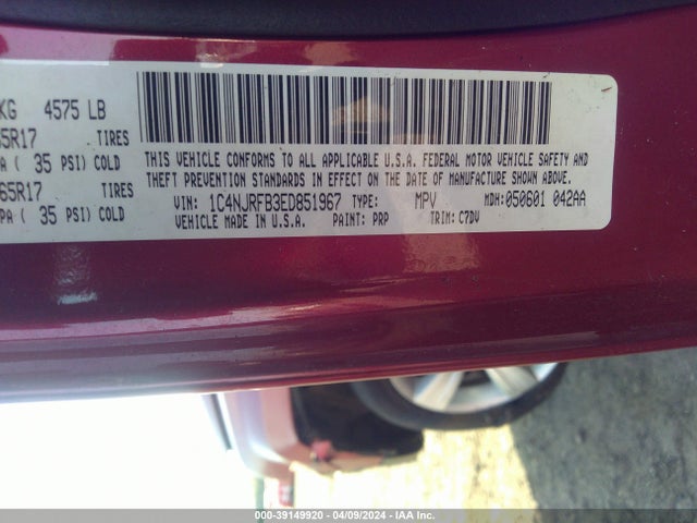 1C4NJRFB3ED851967 Jeep Patriot Latitude