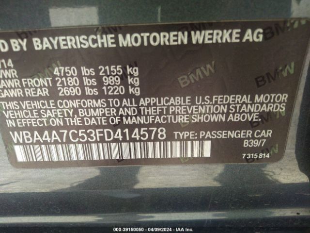 WBA4A7C53FD414578 BMW 428 Gran Coupe Xdrive