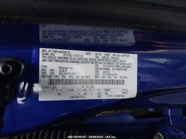 Ford FOCUS ST 2014 1FADP3L99EL281025 Image 9