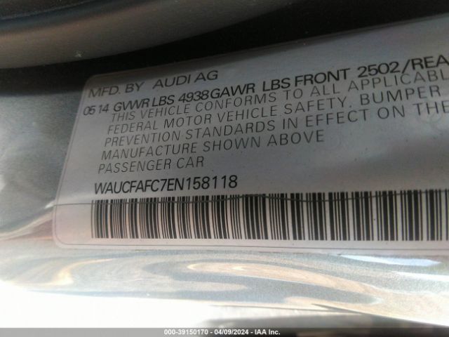 WAUCFAFC7EN158118 Audi A6 2.0t Premium