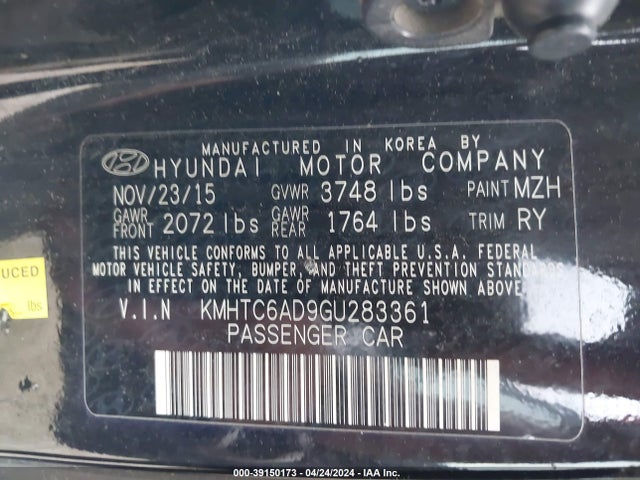 Hyundai Veloster 2016 KMHTC6AD9GU283361 Image 9