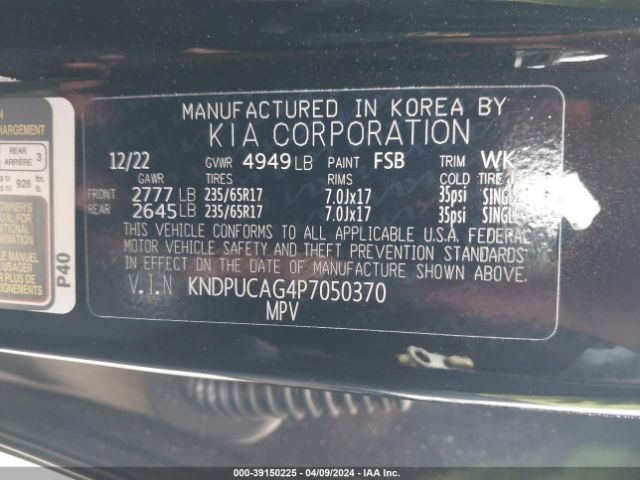 KNDPUCAG4P7050370 KIA Sportage Hybrid Lx