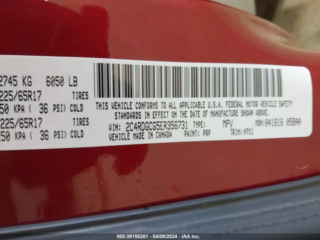 Dodge Grand Caravan Sxt 2014 2C4RDGCG5ER356731 Image 9