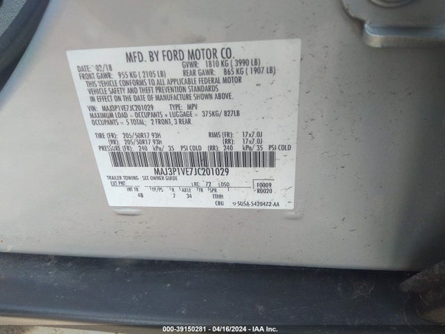 Ford Ecosport Titanium 2018 MAJ3P1VE7JC201029 Image 9