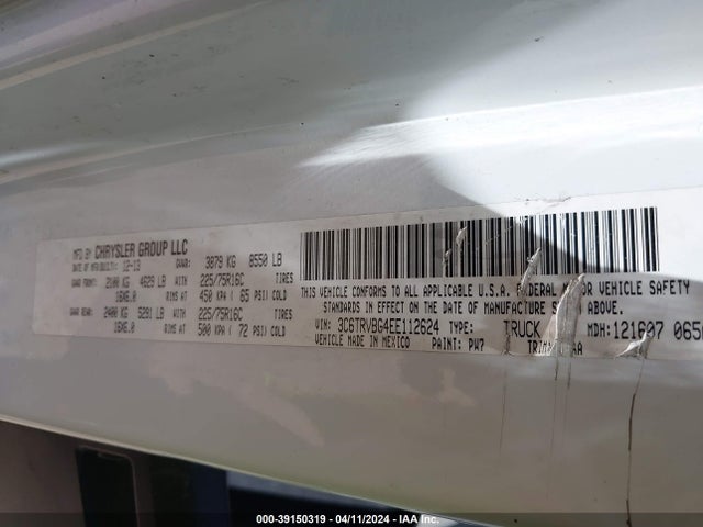 RAM Promaster 1500 2014 3C6TRVBG4EE112624 Image 9