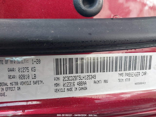 Dodge Challenger R/t 2020 2C3CDZBT5LH125349 Image 9