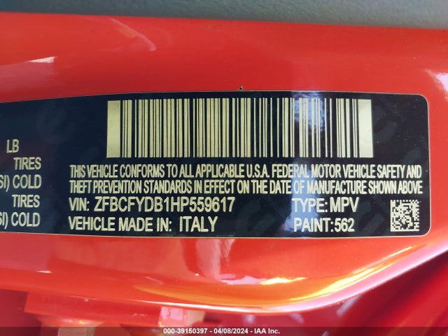 2017 FIAT 500X ZFBCFYDB1HP559617 Photo 8