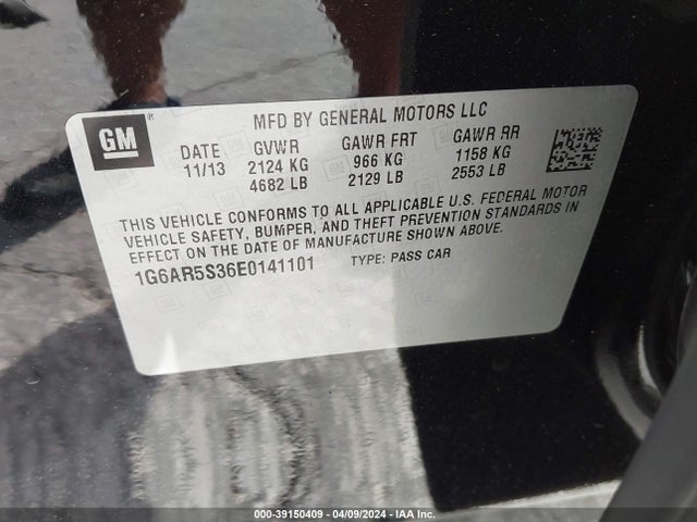 1G6AR5S36E0141101 Cadillac CTS LUXURY