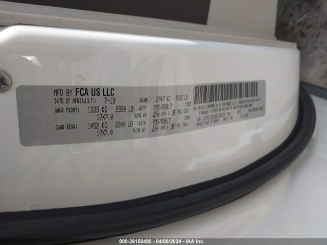 Chrysler Pacifica Touring L 2019 2C4RC1BG0KR730370 Image 9