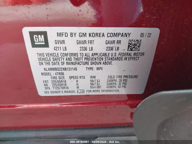 KL4MMBS22NB131145 Buick Encore Gx Fwd Preferred