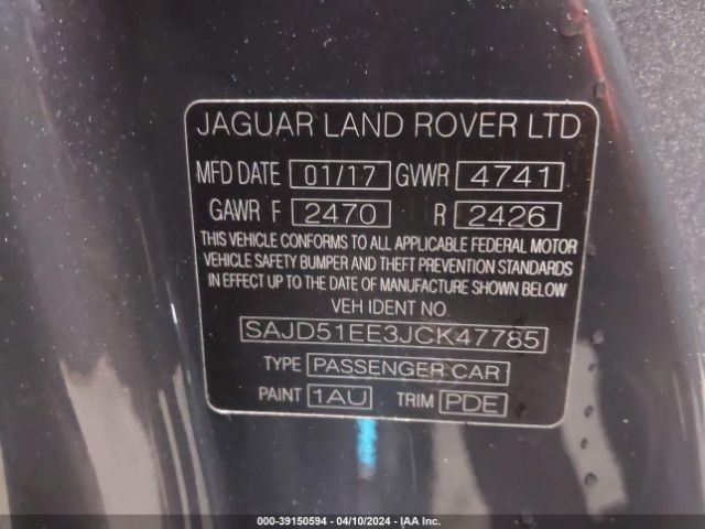 SAJD51EE3JCK47785 Jaguar F-TYPE R