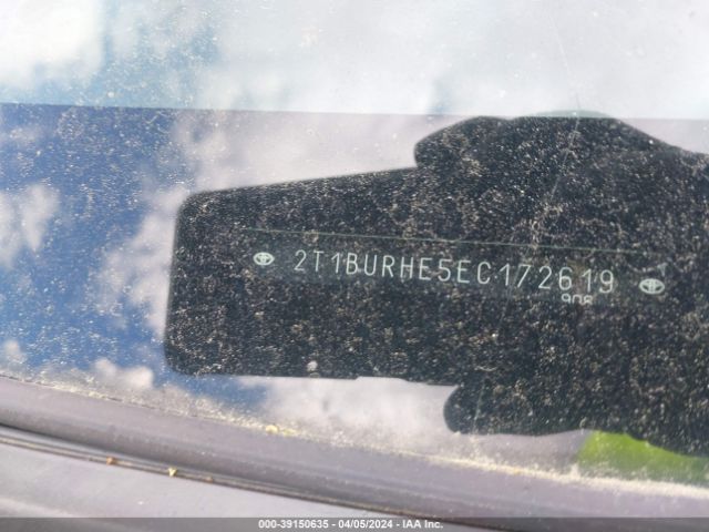 2T1BURHE5EC172619 Toyota COROLLA LE