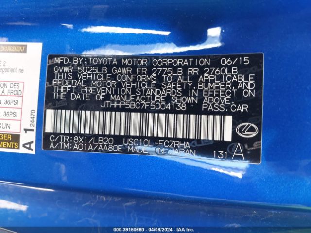 JTHHP5BC7F5004138 Lexus RC F