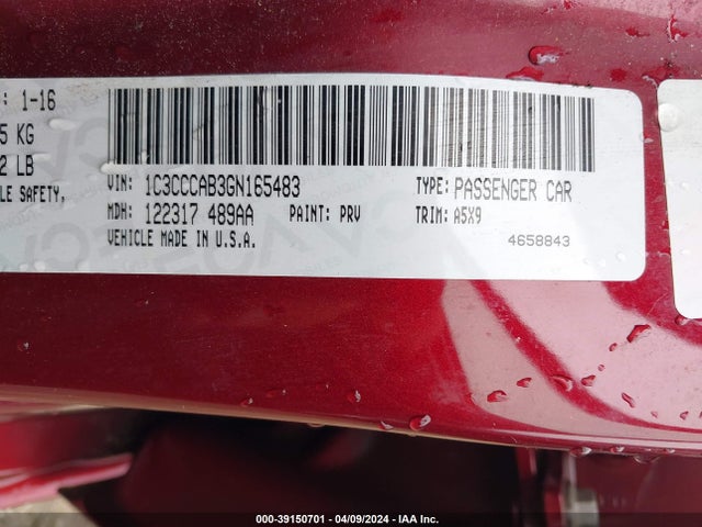 Chrysler 200 Limited 2016 1C3CCCAB3GN165483 Image 9