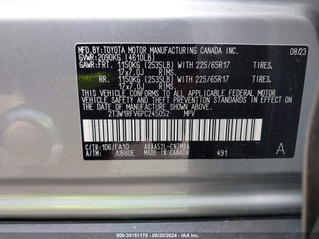 Toyota Rav4 Xle 2023 2T3W1RFV6PC245052 Image 9