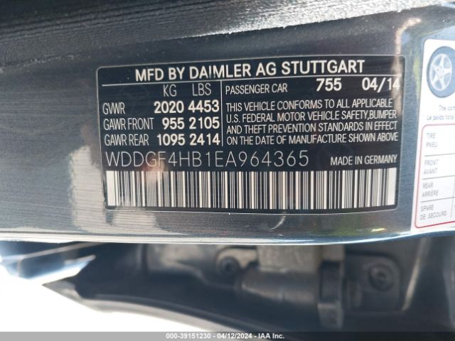 WDDGF4HB1EA964365 Mercedes-Benz C 250 Luxury/sport