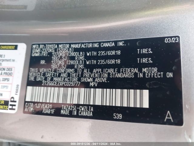2T2GGCEZXPC029777 Lexus Nx 350 Premium