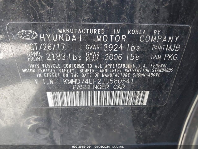 Hyundai ELANTRA SE 2018 KMHD74LF2JU580541 Image 9