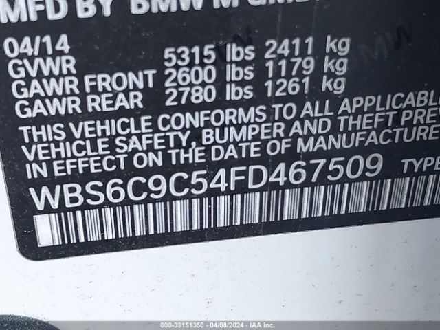 WBS6C9C54FD467509 BMW M6 Gran Coupe
