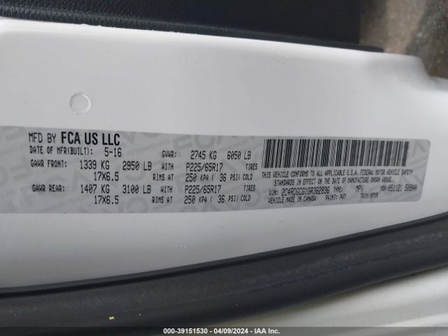 2C4RDGCG1GR362836 Dodge Grand Caravan Sxt