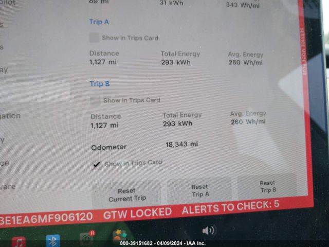 5YJ3E1EA6MF906120 Tesla Model 3 Standard Range Plus Rear-wheel Drive