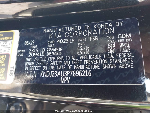 KIA SOUL LX 2023 KNDJ23AU3P7896216 Image 9