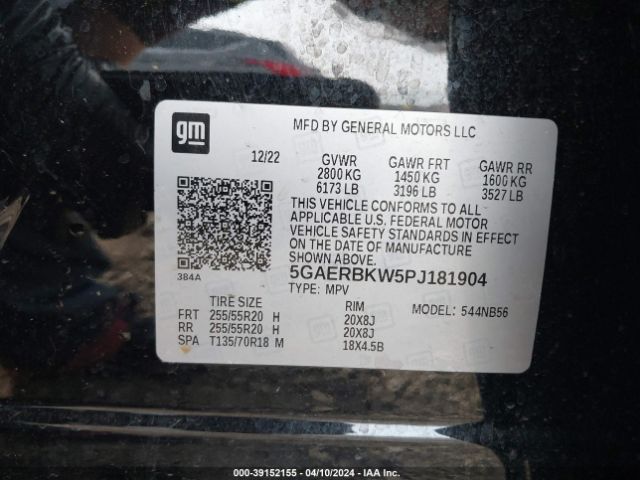 5GAERBKW5PJ181904 Buick Enclave Essence Fwd