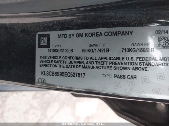 Chevrolet Spark Ls Auto 2014 KL8CB6S95EC527617 Image 9