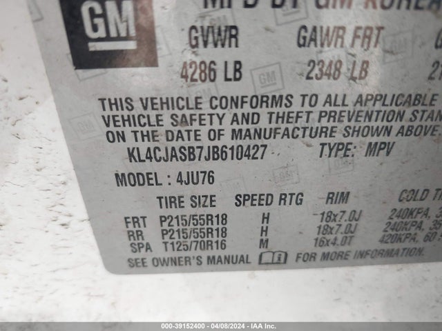 Buick Encore Preferred 2018 KL4CJASB7JB610427 Image 9