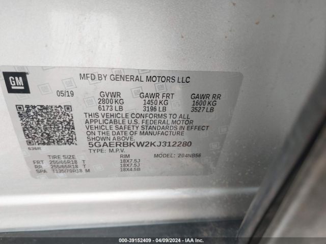 5GAERBKW2KJ312280 Buick Enclave Fwd Essence