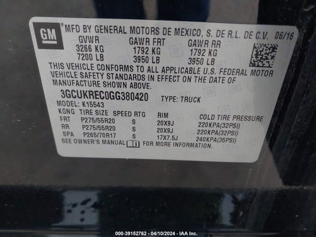 Chevrolet Silverado 1500 2lt 2016 3GCUKREC0GG380420 Image 9
