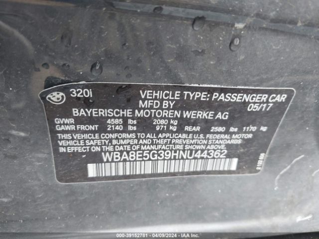 WBA8E5G39HNU44362 BMW 320i Xdrive