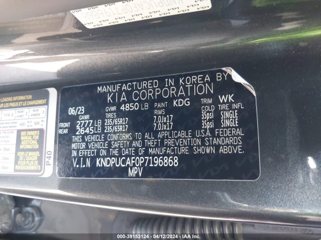 KIA Sportage Lx 2023 KNDPUCAF0P7196868 Image 9