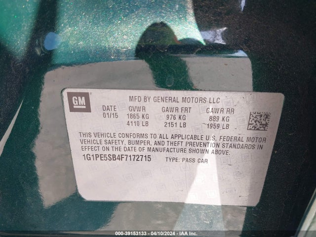 Chevrolet Cruze 2lt Auto 2015 1G1PE5SB4F7172715 Image 9