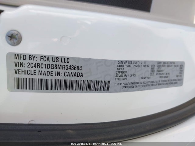 2C4RC1DG8MR543684 Chrysler Voyager Lxi