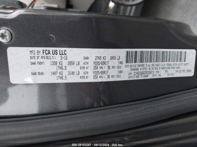 2C4RDGBG6GR335813 Dodge Grand Caravan American Value Pkg