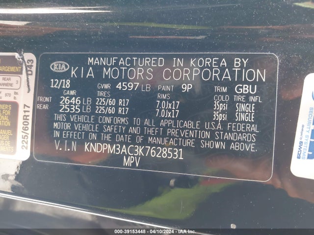 KIA Sportage Lx 2019 KNDPM3AC3K7628531 Image 9