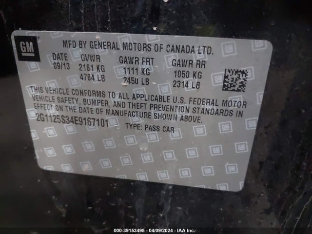 Chevrolet Impala 2lt 2014 2G1125S34E9167101 Image 9