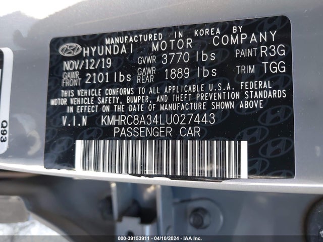 Hyundai Venue Sel 2020 KMHRC8A34LU027443 Image 9