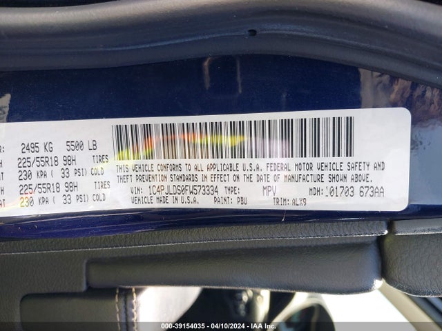 Jeep Cherokee Limited 2015 1C4PJLDS0FW573334 Image 9
