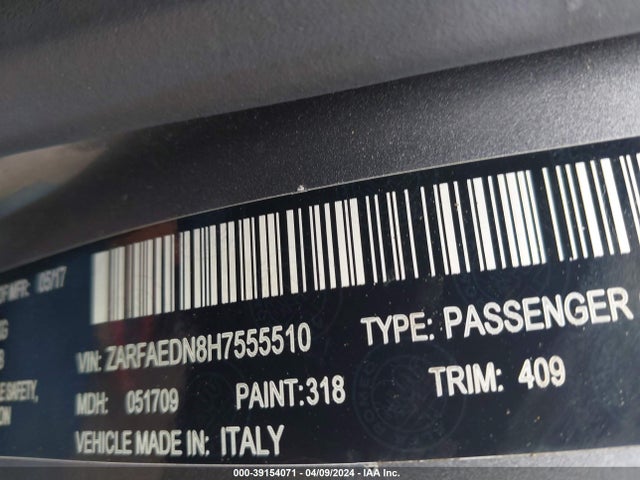 ZARFAEDN8H7555510 Alfa Romeo Giulia Awd