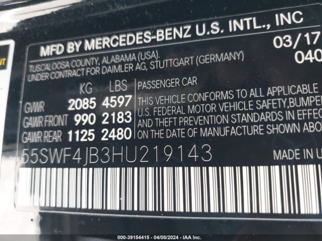 2017 MERCEDES-BENZ C 300 55SWF4JB3HU219143 Photo 8