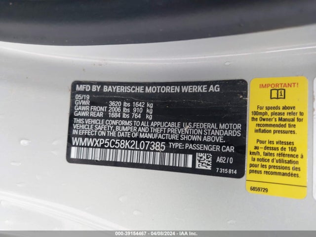 2019 MINI HARDTOP WMWXP5C58K2L07385 Photo 8
