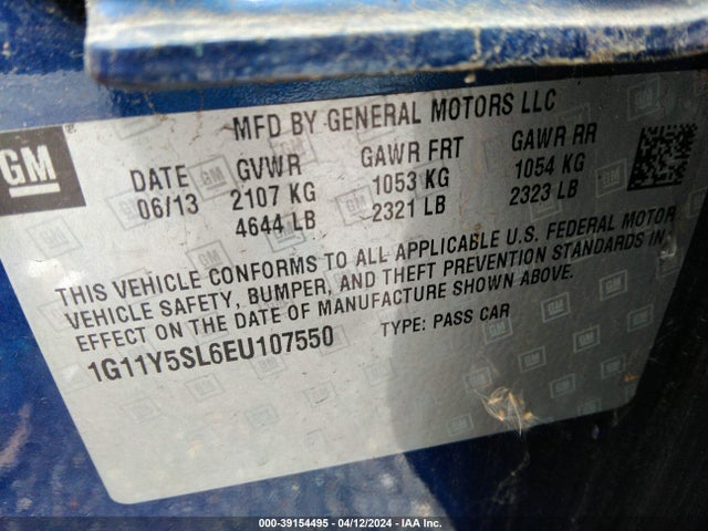 Chevrolet Impala 1ls 2014 1G11Y5SL6EU107550 Image 9
