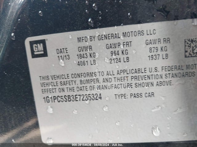 Chevrolet Cruze 1lt Auto 2014 1G1PC5SB3E7235324 Image 9